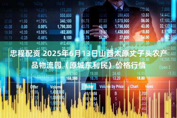 忠程配资 2025年6月13日山西太原丈子头农产品物流园（原城东利民）价格行情