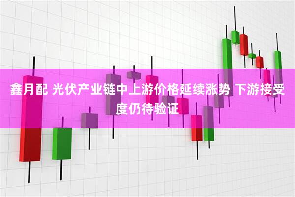 鑫月配 光伏产业链中上游价格延续涨势 下游接受度仍待验证